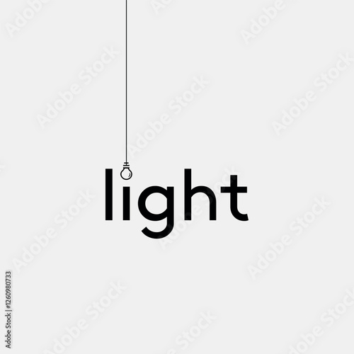 Vector light minimal text logo design