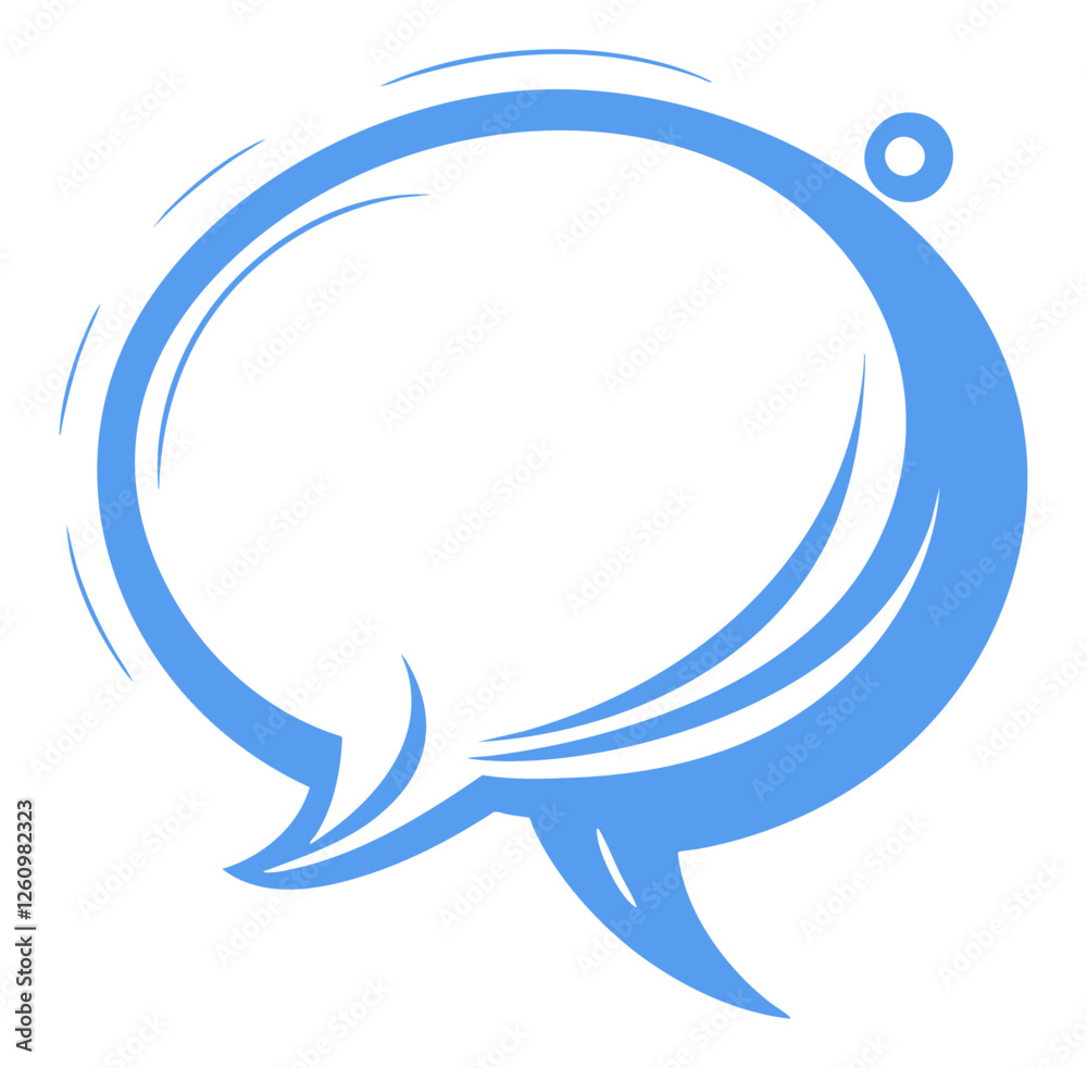 Obraz premium Niebieski dymek chmurka