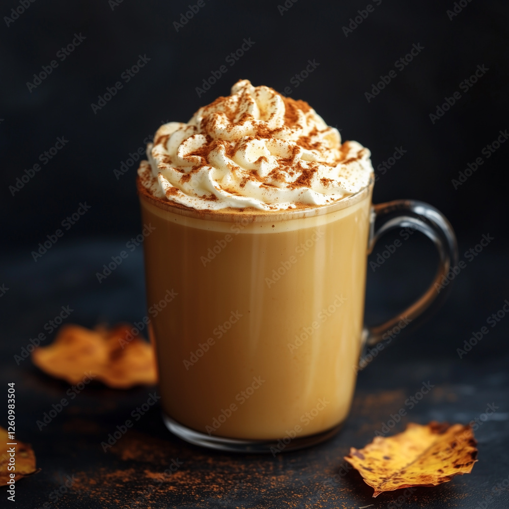 Pumpkin Spice Latte with Whipped Cream and Cinnamon Pumpkin Spice Latte with Whipped Cream and Cinnamon