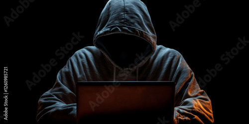 Hacker and Computer committing digital cybercrime