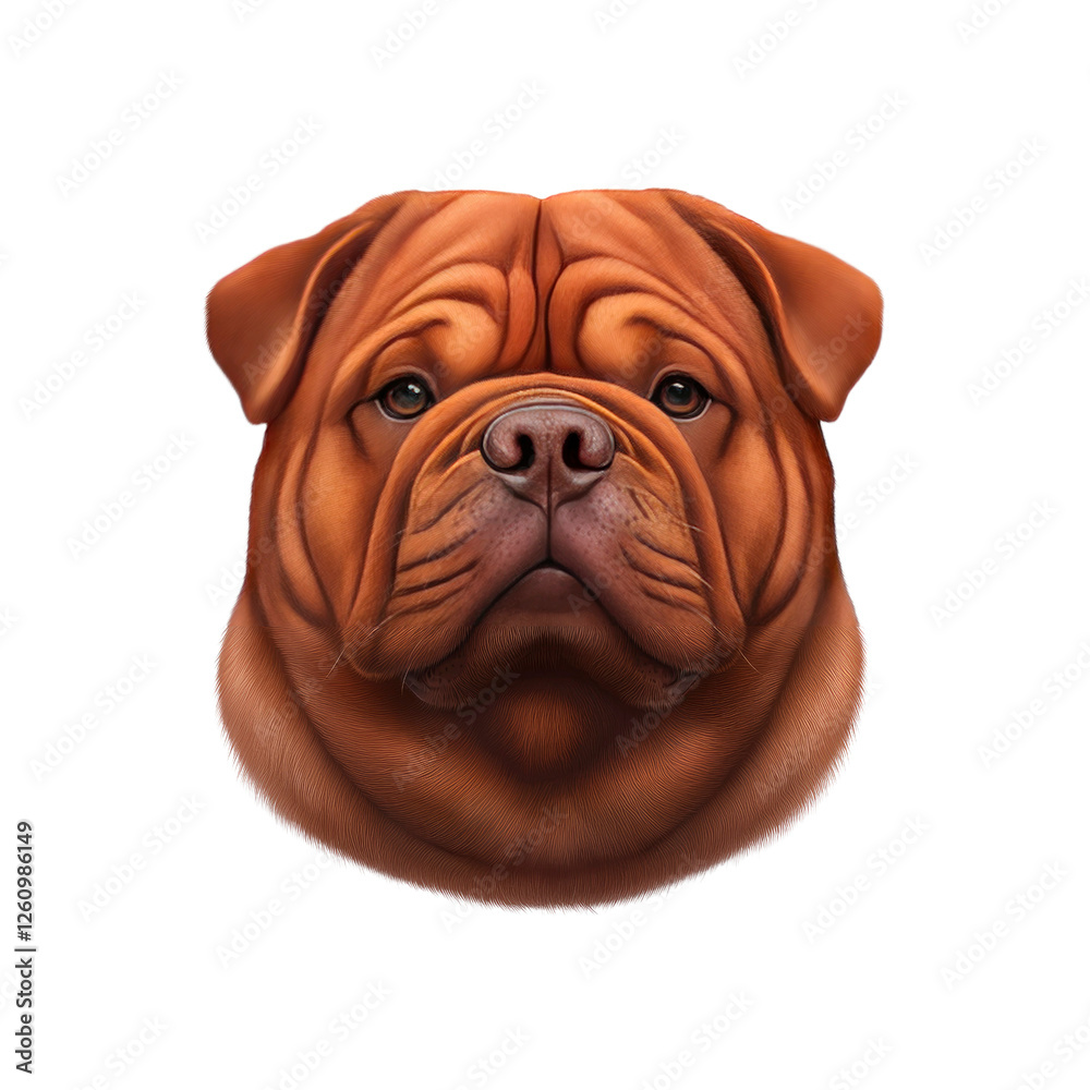 Majestic Portrait of a Dogue de Bordeaux Majestic Portrait of a Dogue de Bordeaux