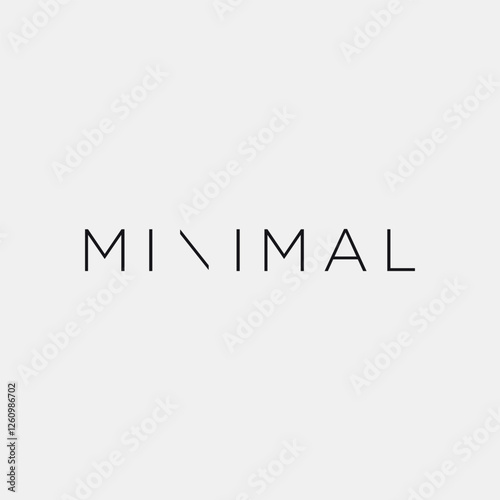 Vector minimal text logo design