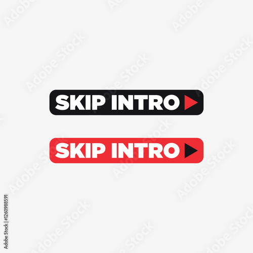 Vector skip intro button design
