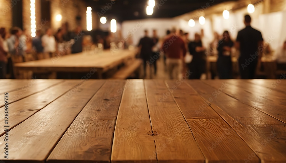 Empty wooden table counter top and restaurant blur background with bokeh image High quality photo 2 Empty wooden table counter top and restaurant blur background with bokeh image High quality photo 2