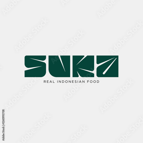 Vector suka minimal text logo design