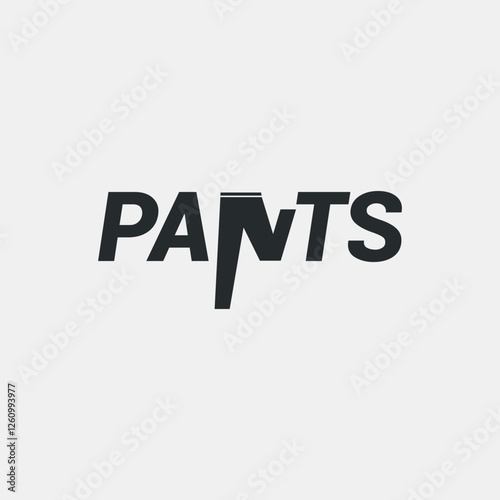 Vector pants minimal text logo design