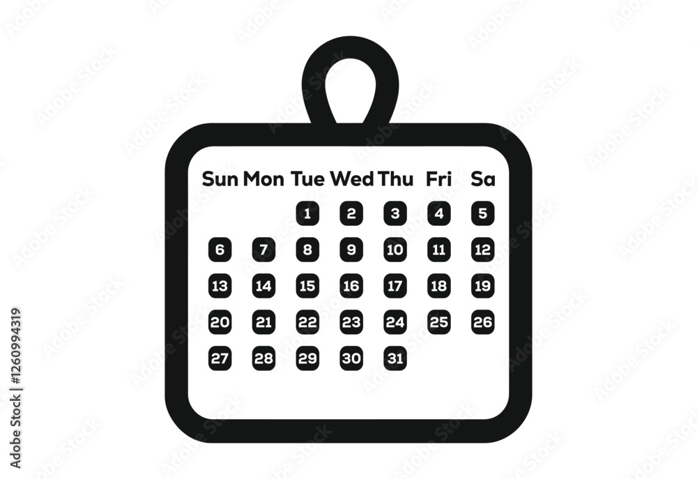 calendar vector silhouette on white background calendar vector silhouette on white background