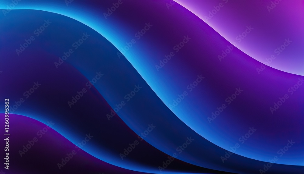Fototapeta premium Smooth blue purple wave gradient background. Vibrant colors. Abstract design.