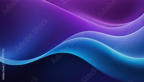 Cool Blue and Purple wave Gradient Simple Desktop Background