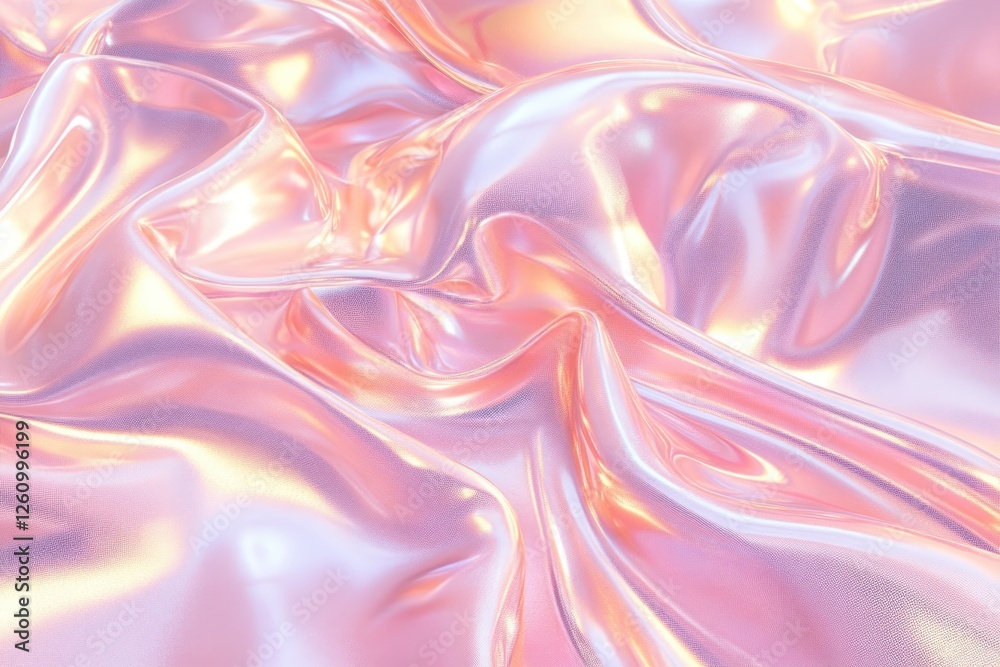 Obraz premium Smooth Iridescent Foil Texture With Clean Gradients and Bold Metallic Tones for Creative Projects