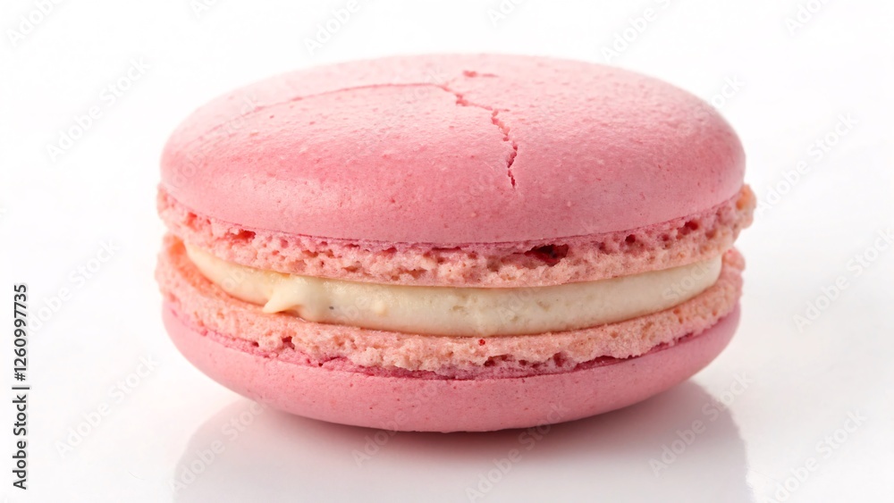 Single Macaron: Sweet Treat on White Background (Emphasizes simplicity and treat) Single Macaron: Sweet Treat on White Background (Emphasizes simplicity and treat)