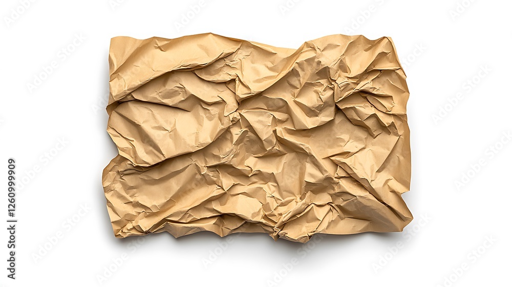 Crumpled Brown Paper Texture: Studio Product Shot AI Generated Crumpled Brown Paper Texture: Studio Product Shot AI Generated