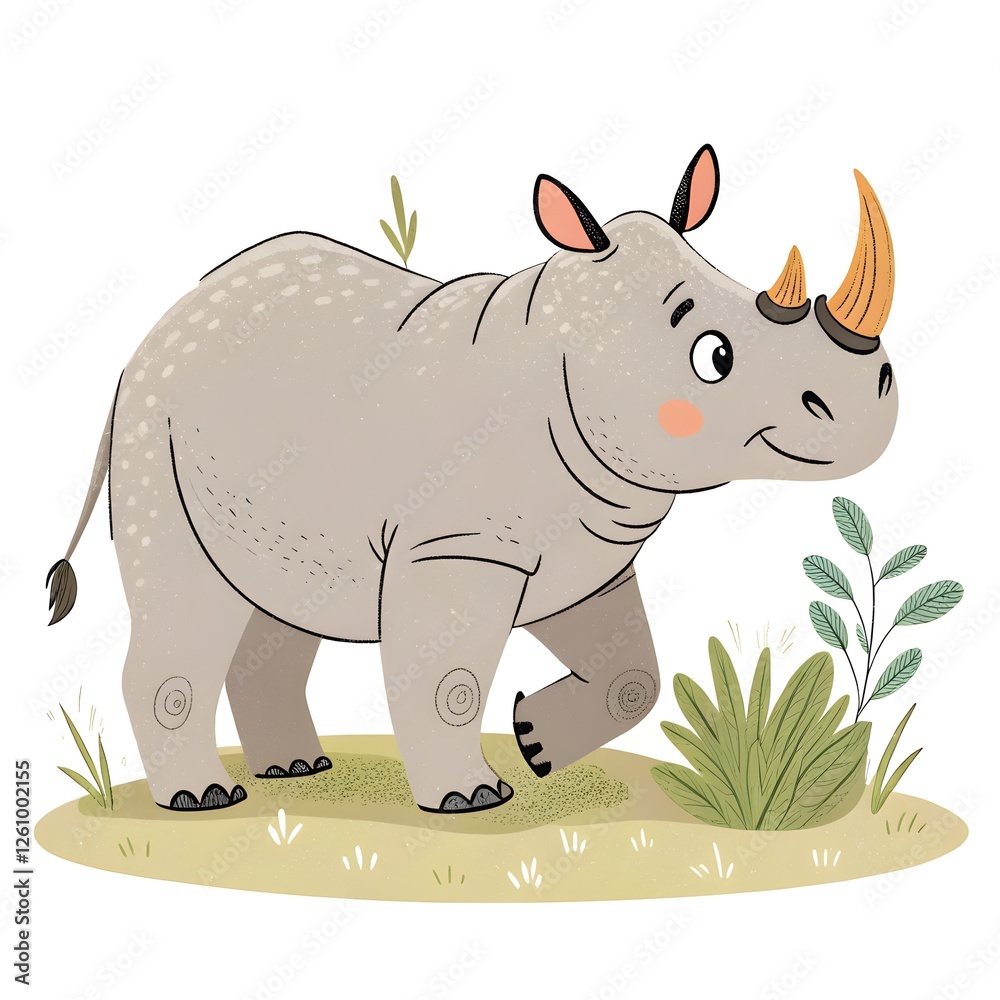 Fototapeta premium rhino vector for kids