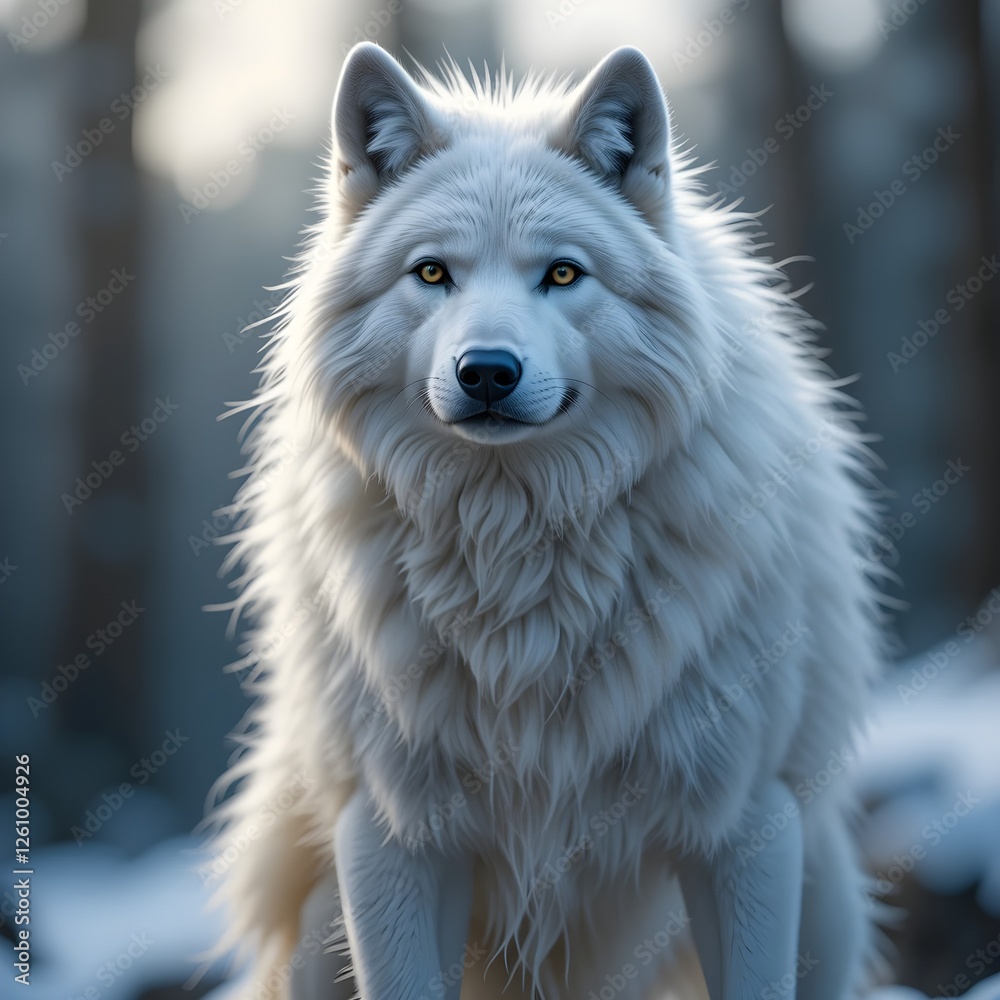 Obraz premium portrait of a white wolf