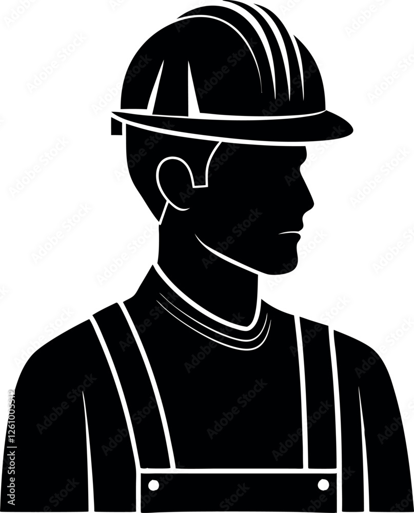 Black Construction Worker with a Hat Silhouette Vector Doodle Art Illustration | Hand-Drawn Laborer Sketch | Construction, Building, and Manual Work Clipart Design Black Construction Worker with a Hat Silhouette Vector Doodle Art Illustration | Hand-Drawn Laborer Sketch | Construction, Building, and Manual Work Clipart Design