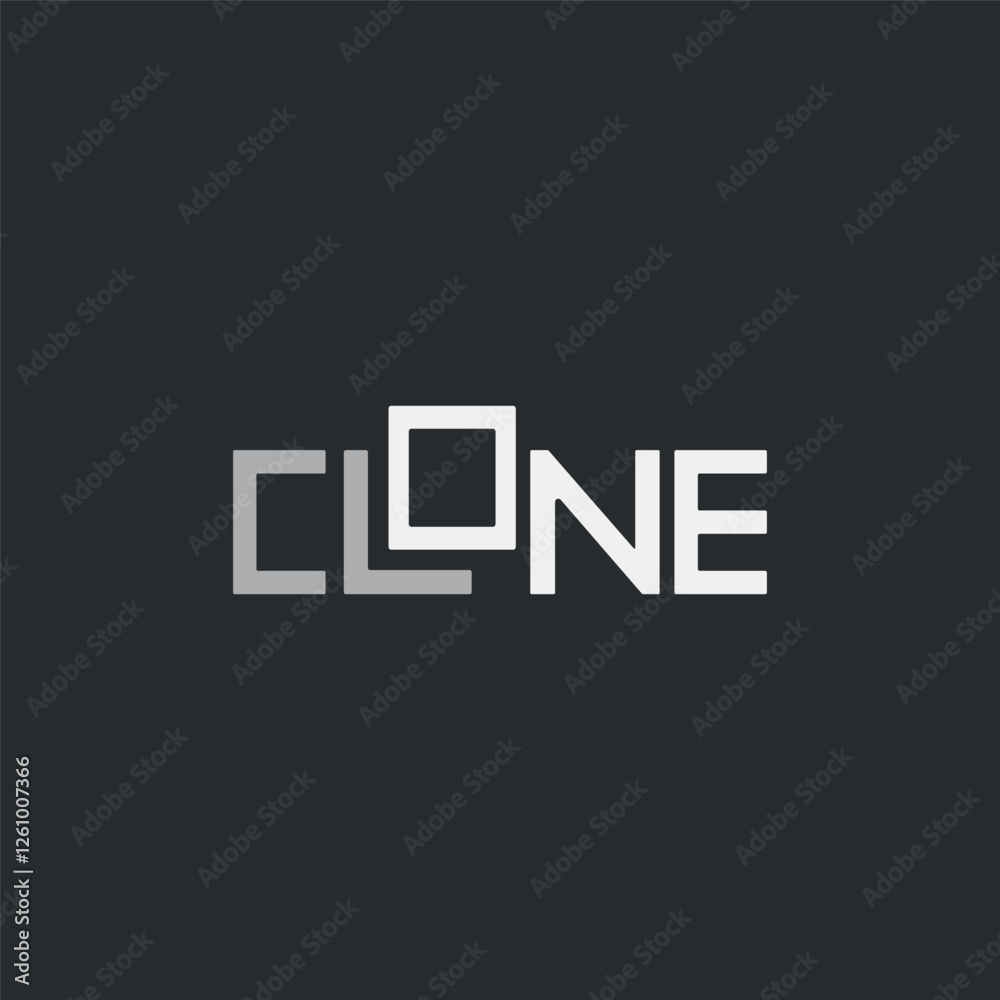 Vector clone minimal text logo design Vector clone minimal text logo design