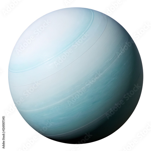 Planet Uranus isolated on transparent background