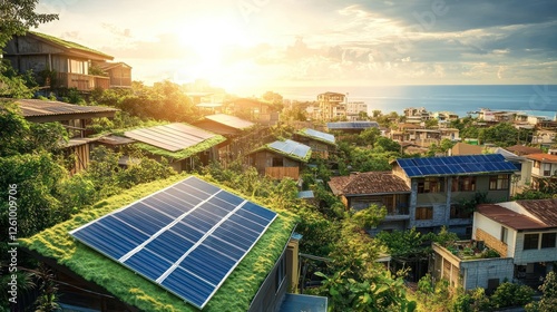 Wallpaper Mural Luxurious eco-friendly home nestled within tropical landscape paradise Torontodigital.ca