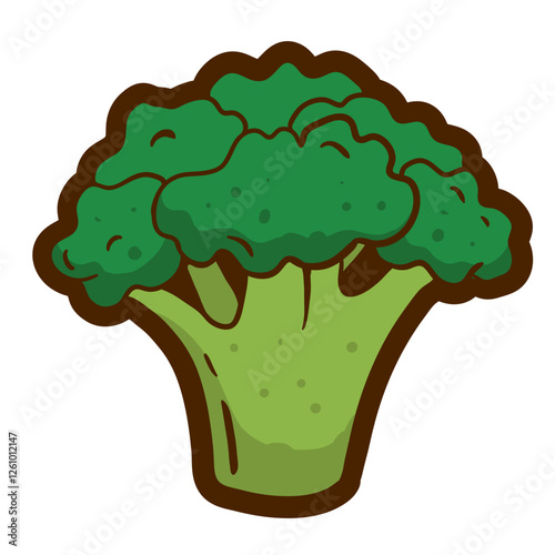 vector illustration of a broccoli
