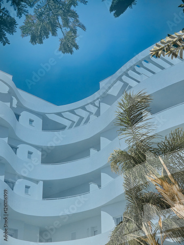 building and tree in lower opacity