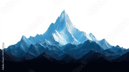 Wallpaper Mural Majestic Snow-Capped Mountain Peak Rising High Against a Clear Blue Sky in a Serene Landscape Torontodigital.ca
