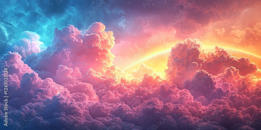 Whimsical Pastels: A Joyful Rainbow and Dreamy Cloudscape
Whimsical Pastels: A Joyful Rainbow and Dreamy Cloudscape