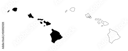 Hawaii State Border With Interstate Highway Lines