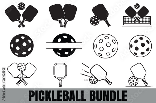 pickleball silhouette bundle.