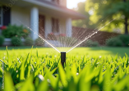 automated sprinkler system waters lawns efficiently outdoors minimal manual