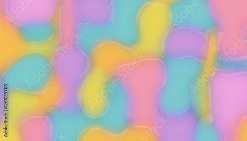 A dreamy abstract blend of melting ice cream shapes, dripping colors, and soft pastel tones evoking summer indulgence.