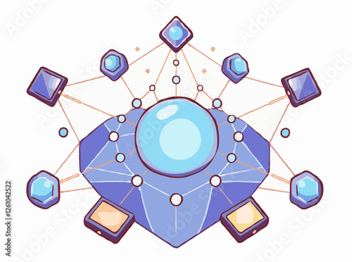 Innovative Technology Network in Geometric Shapes