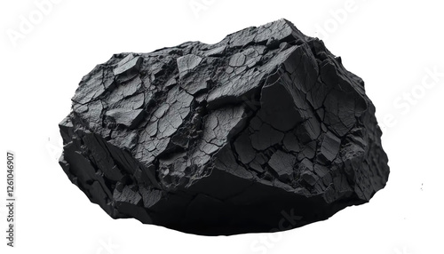 black rock stone no background 