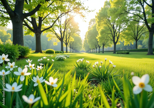 green landscapes beautiful full natural colors spring season