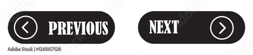 Prev and next buttons sign and symbol set. Previous and next button set. Web buttons with arrow. Previous next arrow buttons web ui. Forward backward direction symbols ux. Vector illustration