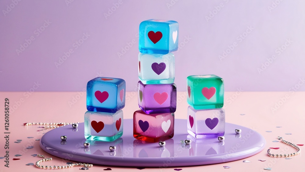 color cubes background , AI Generated.