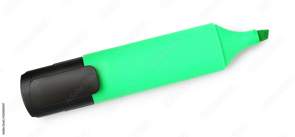 One highlighter isolated on white, top view One highlighter isolated on white, top view