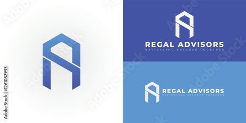 The dynamic logo design features the initials RA creatively integrated within a striking hexagonal shape, creating a unique and visually striking symbol that evokes a sense of structure and stability