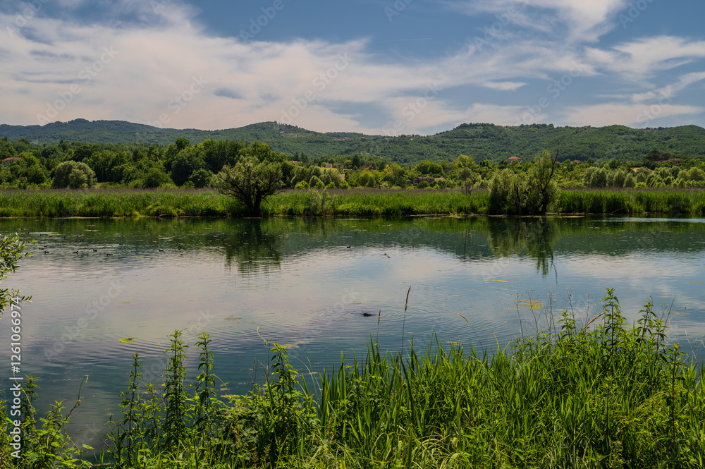 Posta Fibreno lake nature reserve, Frosinone, Italy Posta Fibreno lake nature reserve, Frosinone, Italy