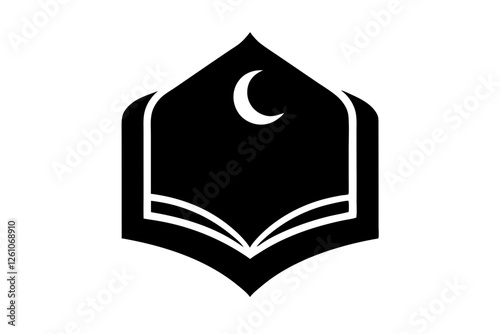 Islamic logo vector silhouette illustration , Islamic Arabic education logo 