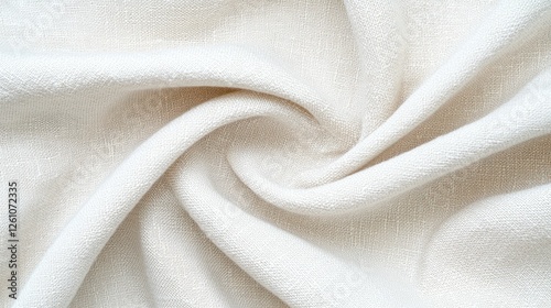 Wrinkled Cream Linen Fabric Texture