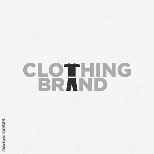 Vector clothing brand minimal text logo design