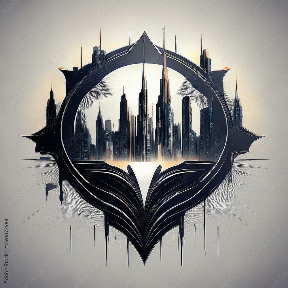 Fototapeta premium modern new logo or icon suitable as cover or banner 