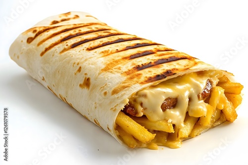 A french taco isolated on a white background