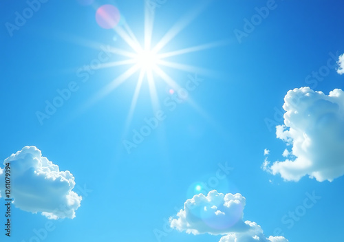 vibrant sunlight shines brightly brilliant blue summer