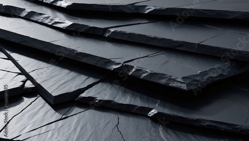 Obraz na płótnie black texture or floor , AI Generated. w salonie