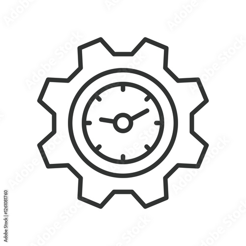 Time optimization, icon in line design. Time management, efficiency, productivity, deadline, prioritization on white background vector. Time optimization, icon in line design editable stroke icon