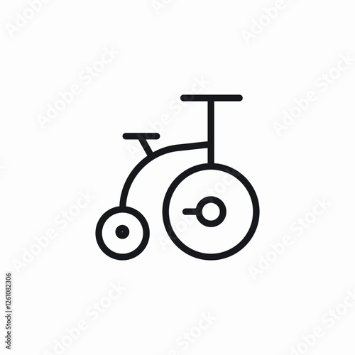 bicycle toy icon sign vector