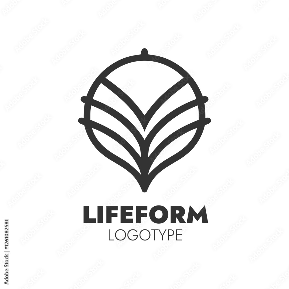 Obraz premium Abstract leaf logo design representing nature, growth, and eco-friendliness with a modern and clean aesthetic
