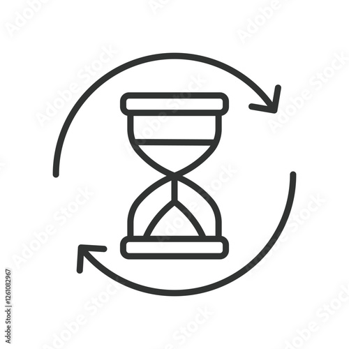 Loading icon in line design. Loading, progress, wait, buffering, process, spinner, circle on white background vector. Loading icon in line design editable stroke icon