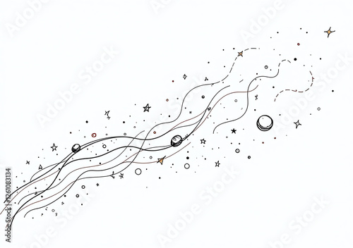 wind doodles blow softly bright isolated white background subtle design